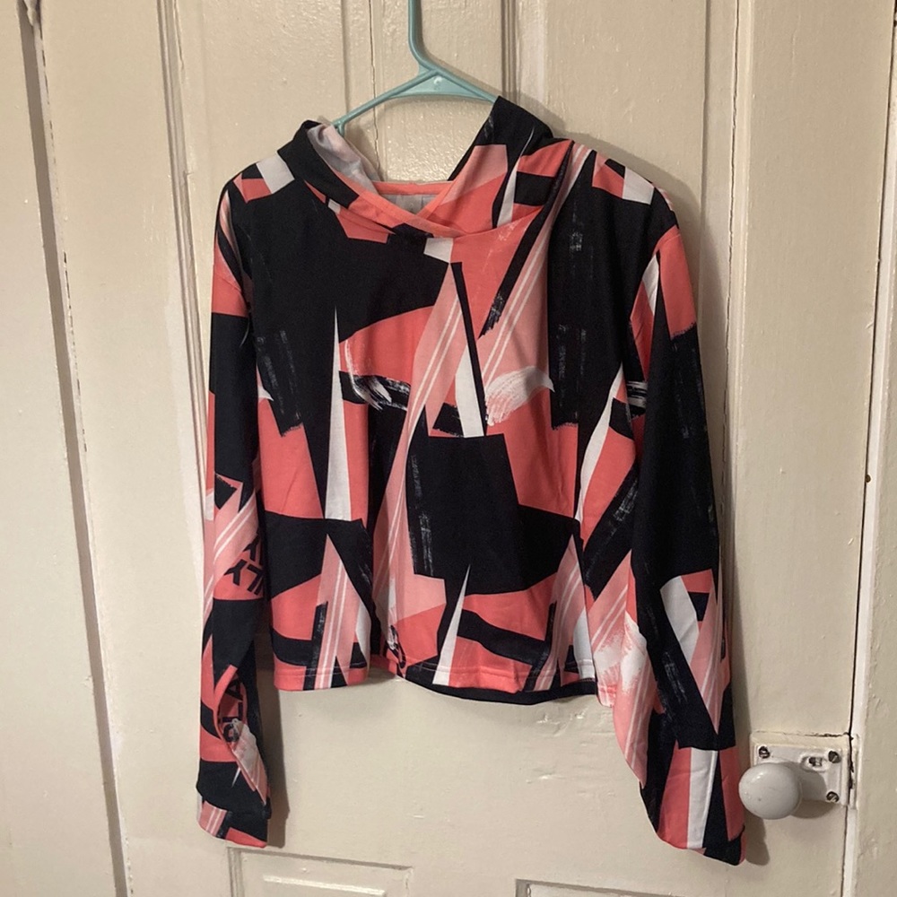 OnlyPlay Pink XL Cropped Active Hoodie